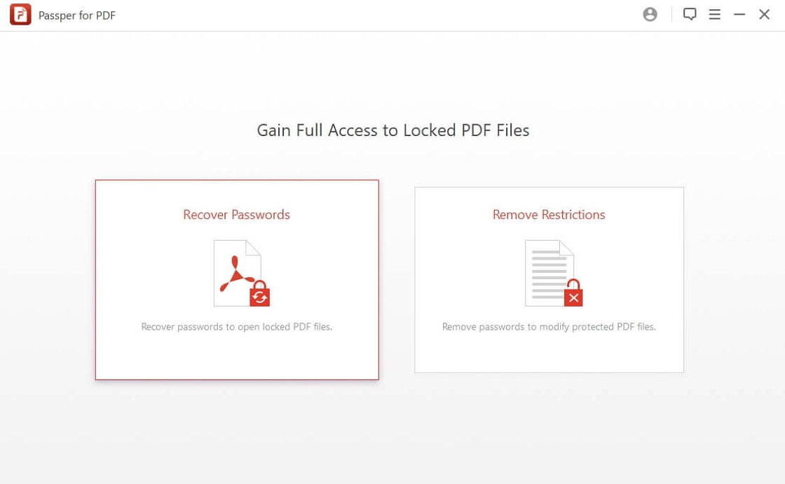 Passper ar gyfer PDF